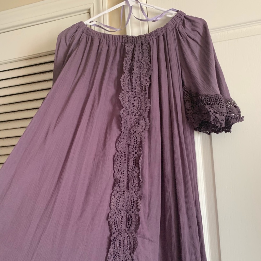 Off the shoulder dress with lace detail